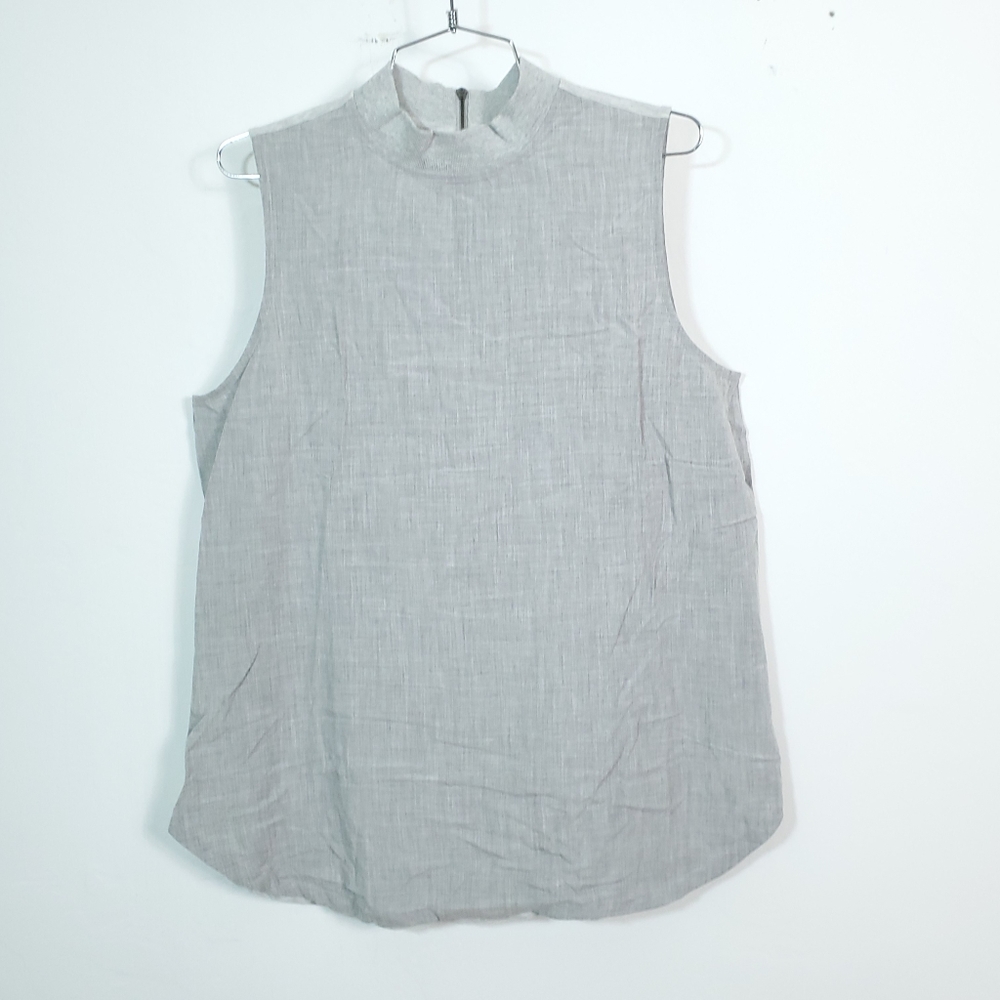Ann Taylor LOFT Sleeveless Zip Up Back Shirt